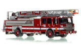 1:50 scale model of Boston Fire Department 2017 E-One Cyclone II - Ladder 15 - Back Bay