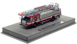 1:50 scale model of Boston Fire Department 2016 E-One Cyclone II - Ladder 21 - Orient Heights