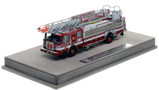 1:50 scale model of Boston Fire Department 2022 E-One Cyclone II - Ladder 26 - Huntington Ave.