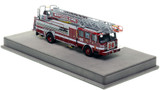 1:50 scale model of Boston Fire Department 2022 E-One Cyclone II - Ladder 26 - Huntington Ave.