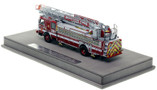 1:50 scale model of Boston Fire Department 2022 E-One Cyclone II - Ladder 26 - Huntington Ave.