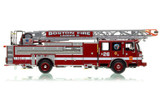 1:50 scale model of Boston Fire Department 2022 E-One Cyclone II - Ladder 26 - Huntington Ave.