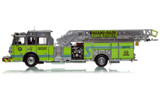1:50 scale model of Miami-Dade Fire Rescue 2021 Sutphen Monarch Ladder 66 - Village of Homestead
