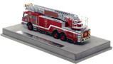 1:50 scale model of Dallas Fire-Rescue 2022 Pierce Velocity Ascendant 107' Truck 25 - South Oak Cliff