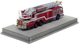 1:50 scale model of Dallas Fire-Rescue 2022 Pierce Velocity Ascendant 107' Truck 56 - Fretz Park
