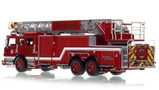 1:50 scale model of Dallas Fire-Rescue 2021 Pierce Velocity Ascendant 107' Truck 37 - Five Points