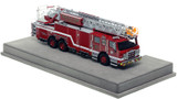 1:50 scale model of Dallas Fire-Rescue 2021 Pierce Velocity Ascendant 107' Truck 37 - Five Points