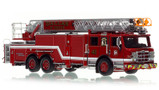 1:50 scale model of Dallas Fire-Rescue 2021 Pierce Velocity Ascendant 107' Truck 41 - Preston Hollow