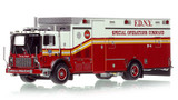 1:50 scale model of FDNY 2006 Mack MR/Ferrara Decontamination Unit 4 - Citywide
