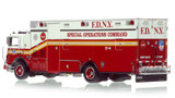 1:50 scale model of FDNY 2006 Mack MR/Ferrara Decontamination Unit 4 - Citywide