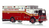 1:50 scale model of 1:50 scale model of FDNY 2006 Mack MR/Ferrara Decontamination Unit 160 - Citywide