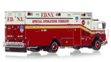 1:50 scale model of 1:50 scale model of FDNY 2006 Mack MR/Ferrara Decontamination Unit 160 - Citywide