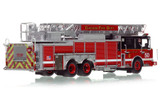 1:50 scale model of Chicago Fire Department 2011 Spartan 103' Rear Mount - Truck 50 - Ashburn/Gresham