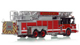 1:50 scale model of Chicago Fire Department 2010 Spartan 103' Rear Mount - Truck 62 - South Deering