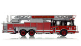 1:50 scale model of Chicago Fire Department 2010 Spartan 103' Rear Mount - Truck 62 - South Deering