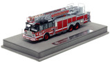 1:50 scale model of Chicago Fire Department 2010 Spartan 103' Rear Mount - Truck 62 - South Deering