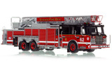 1:50 scale model of Chicago Fire Department 2010 Spartan 103' Rear Mount - Truck 62 - South Deering