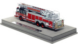 1:50 scale model of Chicago Fire Department 2010 Spartan 103' Rear Mount - Truck 62 - South Deering
