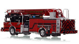 1:50 scale model of St. Louis Fire Dept. 2020 Spartan/Smeal 75' Truck 17 - Covenant Blu/Grand Center