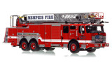 1:50 scale model of Memphis Fire Department 2023 E-One Typhoon Truck 23 - Raleigh