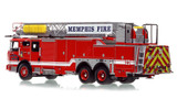1:50 scale model of Memphis Fire Department 2023 E-One Typhoon Truck 23 - Raleigh