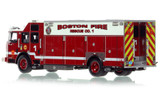 1:50 scale model of Boston Fire Department 2021 E-One Typhoon Rescue 1 - Financial District