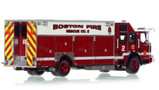 1:50 scale model of Boston Fire Department 2021 E-One Typhoon Rescue 2 - Roxbury