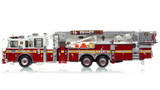 1:50 scale model of FDNY 2013 Seagrave Attacker 95' Tower Ladder 9 - Manhattan