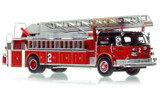 1:50 scale model of Chicago 1975 American LaFrance 100' Ladder Chief - H&L Co. 2 - West Loop