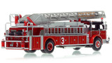 1:50 scale model of  Chicago 1975 American LaFrance 100' Ladder Chief - H&L Co. 3 - North Loop