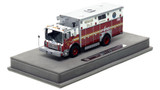 1:50 scale model of FDNY 1991 Mack MC/1982 Saulsbury Rescue 2 - Brooklyn