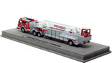 1:50 scale model of Columbus Division of Fire 2008 ALF Eagle/LTI 110’ TDA Ladder 1 - Downtown
