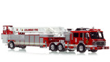 1:50 scale model of Columbus Division of Fire 2007 ALF Eagle/LTI 110’ TDA Ladder 8 - Bronzeville