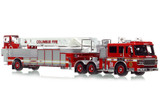 1:50 scale model of Columbus Division of Fire 2001 ALF Eagle/LTI 110’ TDA Ladder 12 - Hilltop (SW Columbus