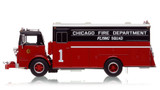 1:50 scale model of Chicago 1970 Mack MB/1972 Platt Flying Manpower Squad 1 - South Side