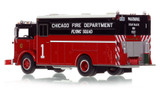 1:50 scale model of Chicago 1970 Mack MB/1972 Platt Flying Manpower Squad 1 - South Side