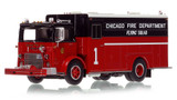 1:50 scale model of Chicago 1970 Mack MB/1972 Platt Flying Manpower Squad 1 - South Side