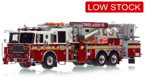 1:50 scale model of FDNY 2016 Seagrave Attacker 75' Tower Ladder 155 - Queens