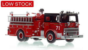 1:50 scale model of Chicago Fire Department 1974 Mack MB Engine Co. 71 - North Side - West Rogers Park