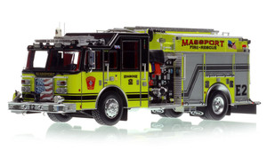1:50 scale model of Massport Fire-Rescue 2005 Pierce Dash Engine 2