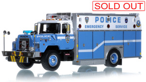 1:50 Scale Model of New York City Police Department 1990 Mack DM/Saulsbury ESS 9 - Queens