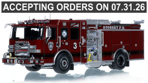 1:50 Scale Model of Syosset Fire Department 2022 Pierce Enforcer Engine 583