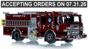 1:50 Scale Model of Syosset Fire Department 2022 Pierce Enforcer Engine 587