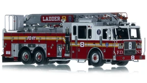 1:50 Scale Model of 1:50 Scale Model of FDNY 2024 Seagrave Attacker HD 100' Ladder 8 - Manhattan