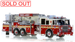 1:50 scale museum grade scale replica of FDNY Tower Ladder 1