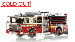 1:50 scale model of FDNY Seagrave Engine 202