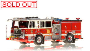 1:50 scale museum grade model of D.C. Fire & EMS Engine 10