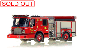 1:50 scale model of Detroit Fire Department Ferrara Engine 55