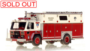 1:50 scale model of FDNY 1982 ALF/Saulsbury Rescue 2 as seen in 1983