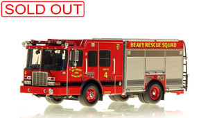 1:50 scale model of Detroit Fire Department HME Heavy Rescue Squad 4